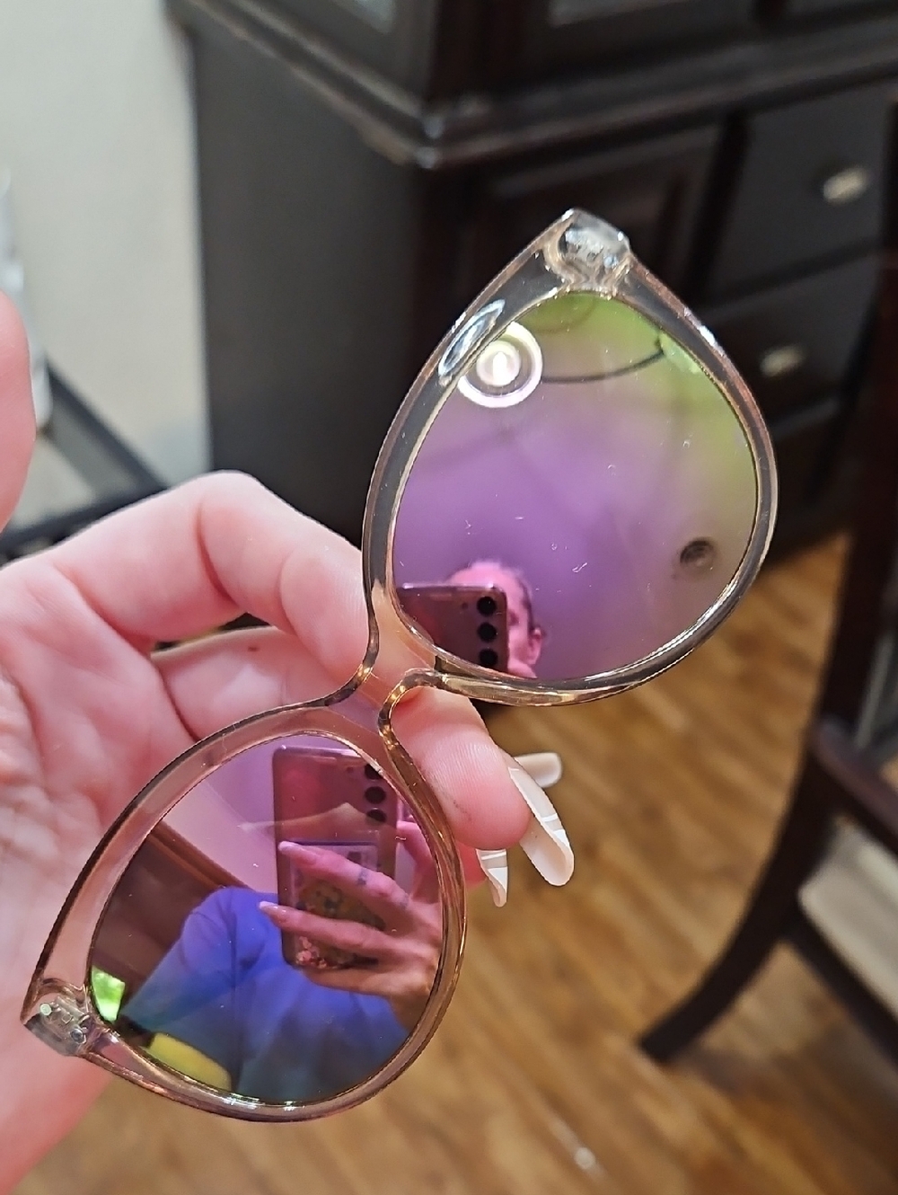 Piranha Women’s Mirrored Pink Gradient Sunglasses